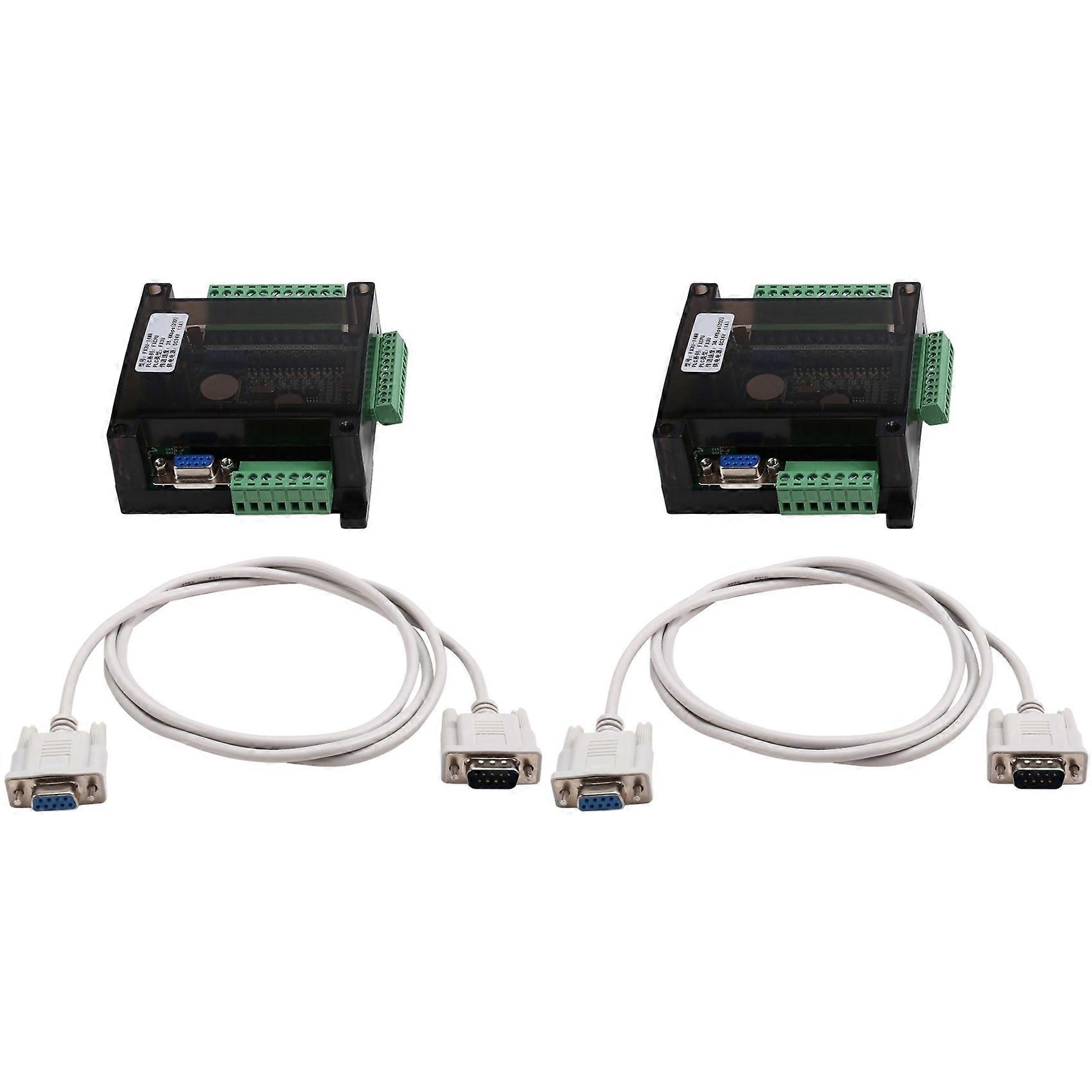 2X FX3U 14MR 6AD 2DA RS485 8 Input 6 Relay Output 6 Analog Input 2 Analog (0-10V) Output PLC Controller Board