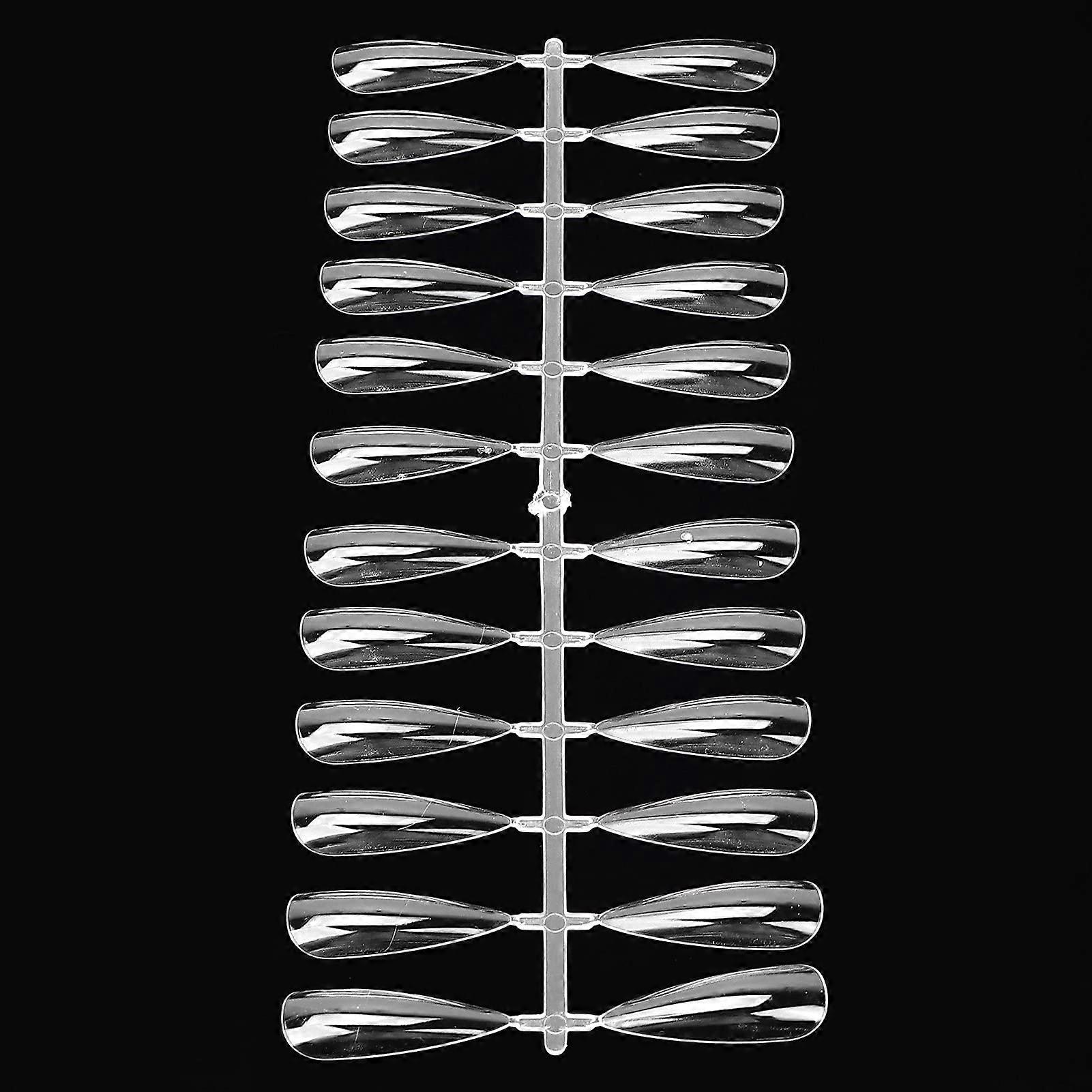 240 Clear Nail Swatch Sticks, Large Capacity Nail Polish Display Tips Set, Transparent Long Tip