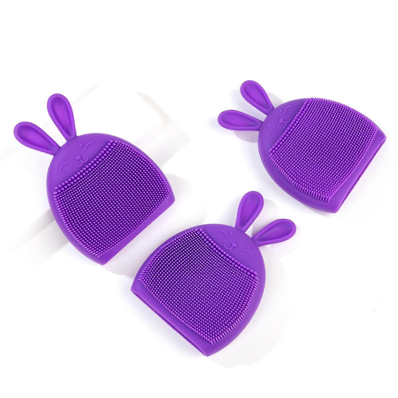 3 Pack Silicone Facial Cleansing Brush Set, Soft Face Scrubber for Deep Pore Cleaning and Gentle Exfoliation