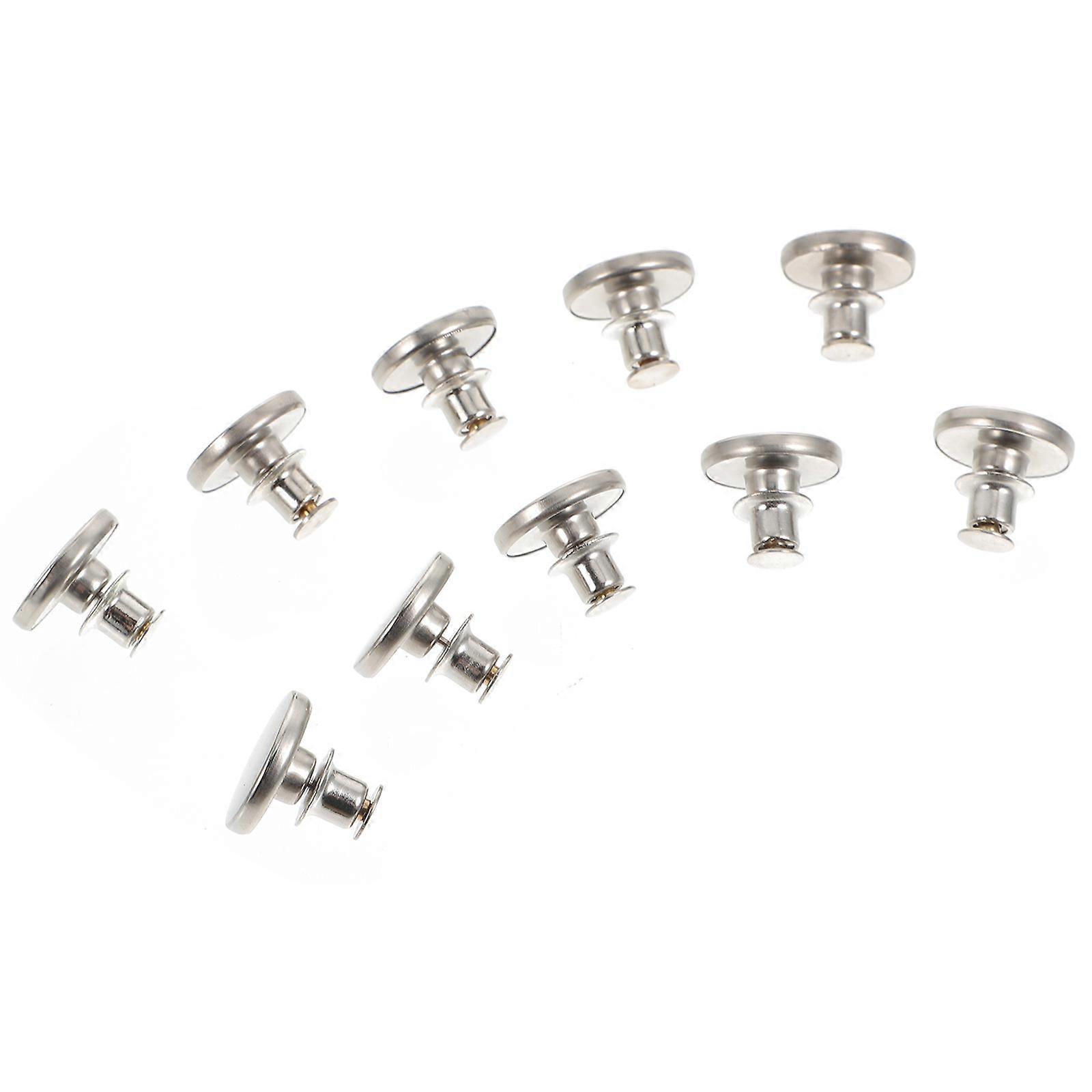 Alloy Buttons for Detachable Jeans 20Pcs Silver Replacement