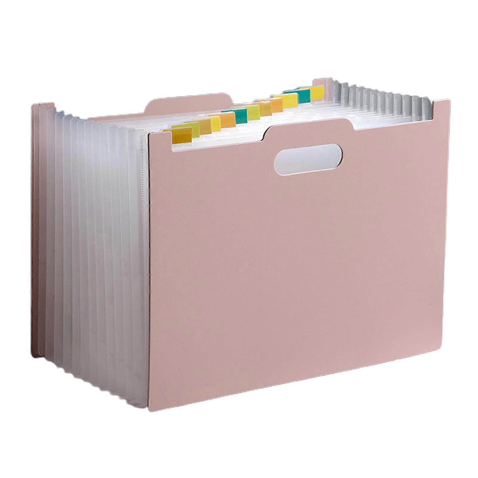 Temacd File Folder Multi-pages 13 Pockets Horizontal Expandable Examination Paper Document Accordion File Organizer for School