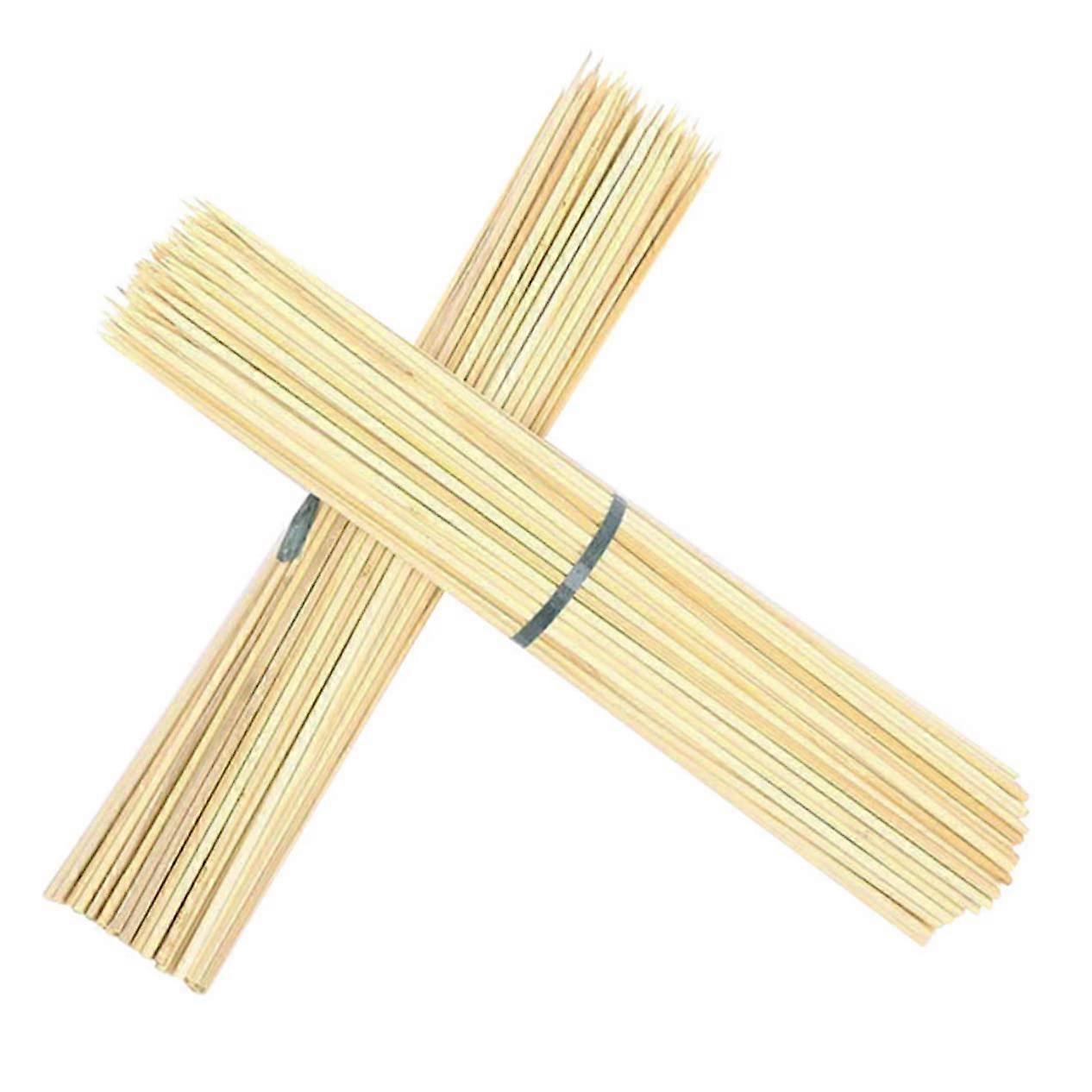 40cm Bamboo BBQ Skewers Smooth Safe Finish Durable Breakage Resistant Multipurpose Food Picks