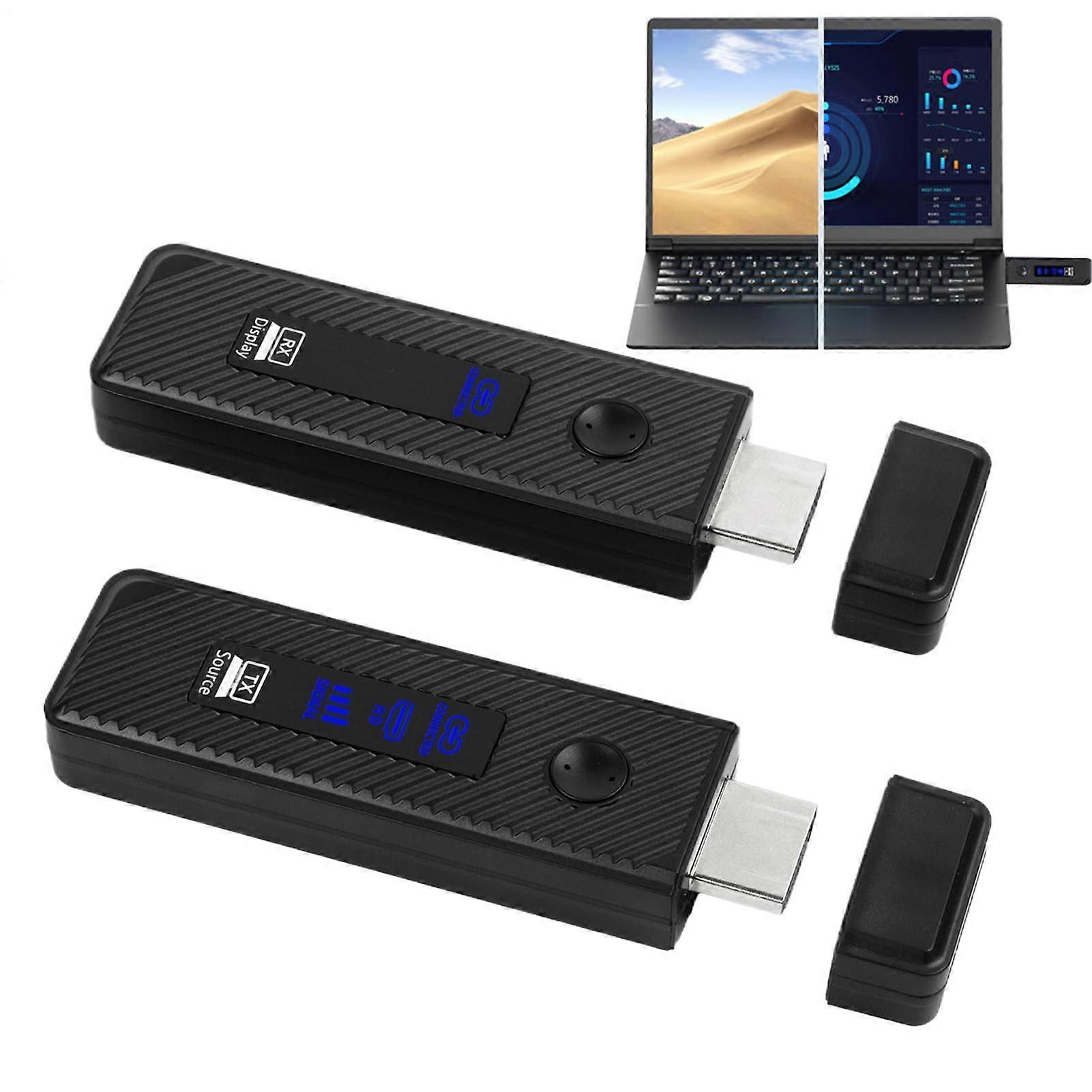 Portable Wireless Transmitter Receiver Plug And Play Stable Versatile Transmission For Mainstream Computers Monitors