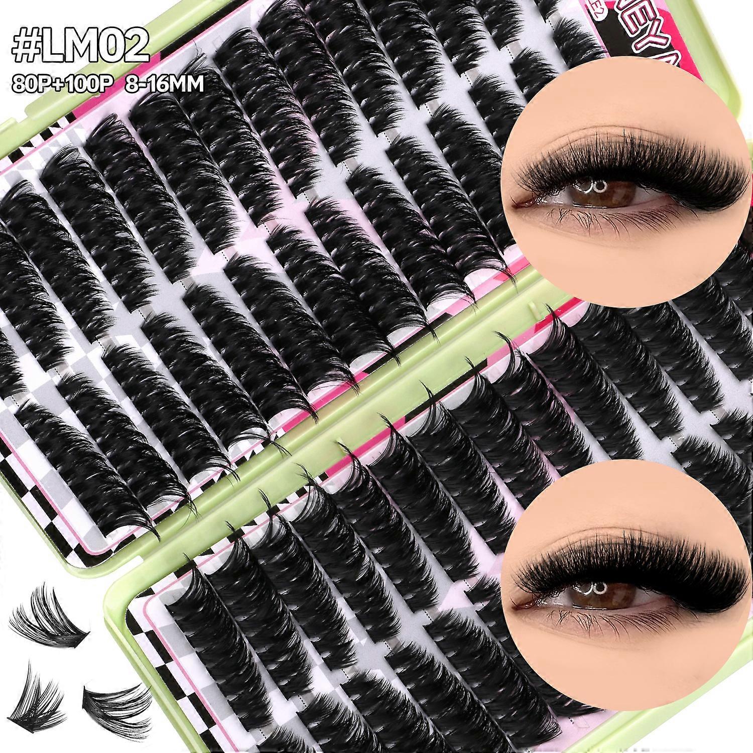 DIY Lash Clcomters?? 5D Fluffy Thick Cat Eye Lashes Extension Dramatic Mixed Tray Eyelash Long Lasting Lash Makeup