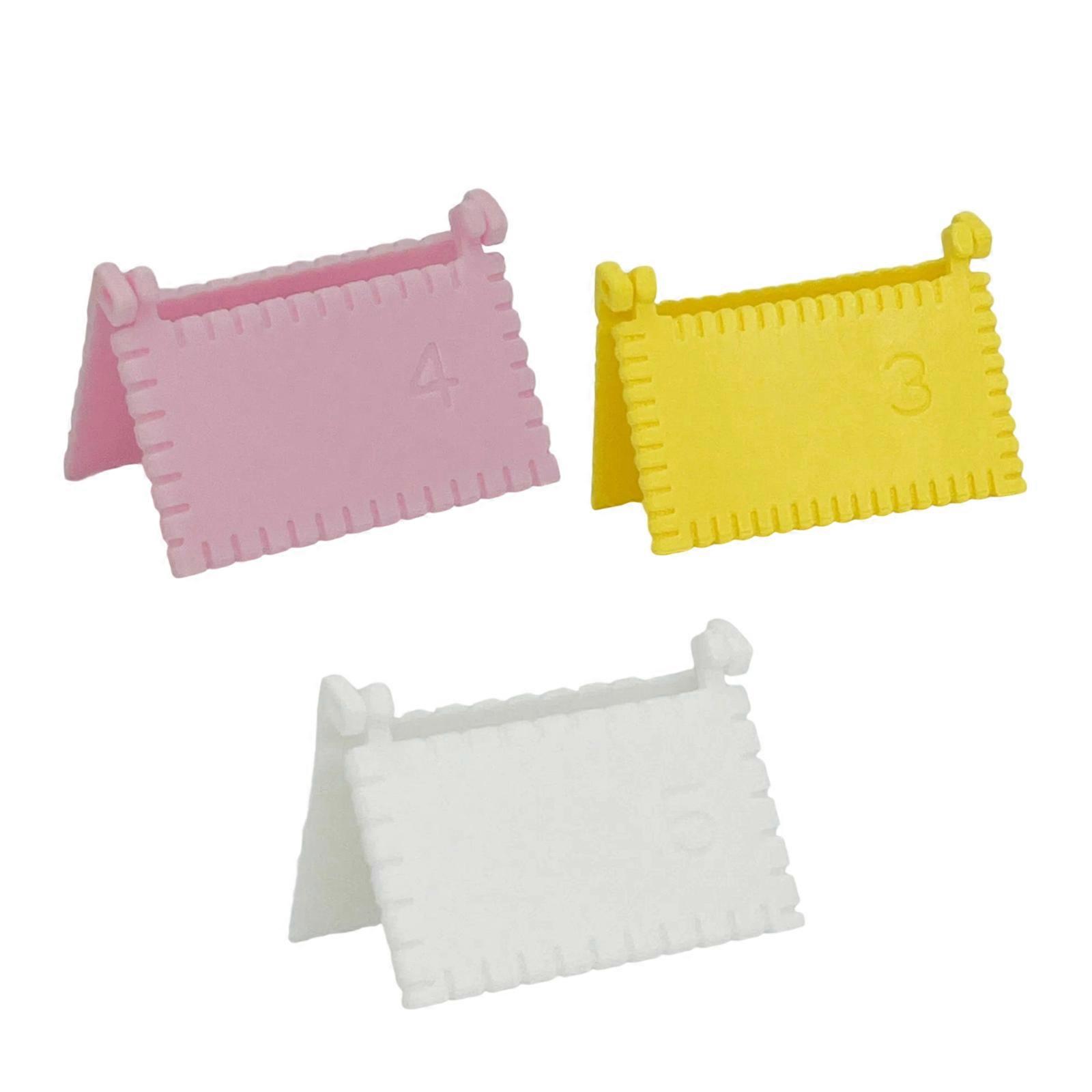 3Pcs Hinged Sewing Template Ruler Plastic Quilting Measuring Tool Edges Locking Stitching Guide for Fabric Stitching Multicolor