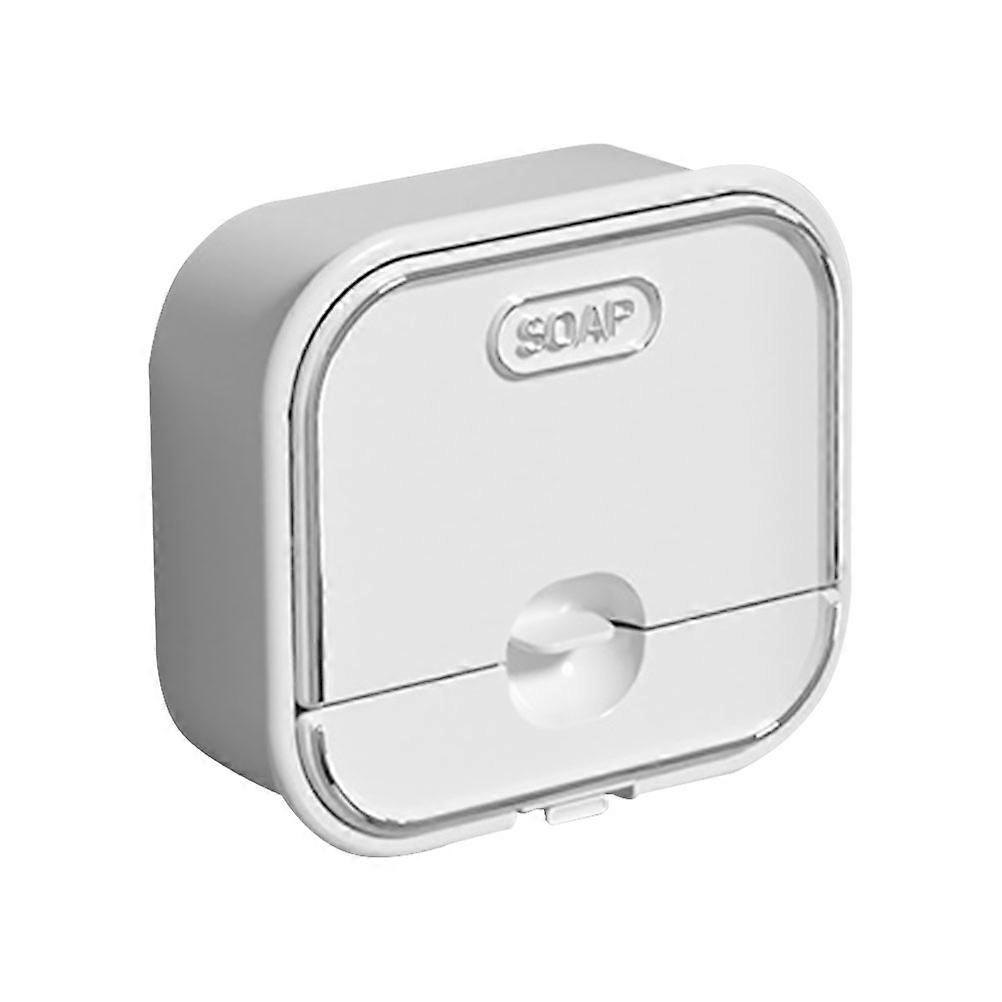 White Wall Mounted Soap Holder for Draining Soap Practical Design