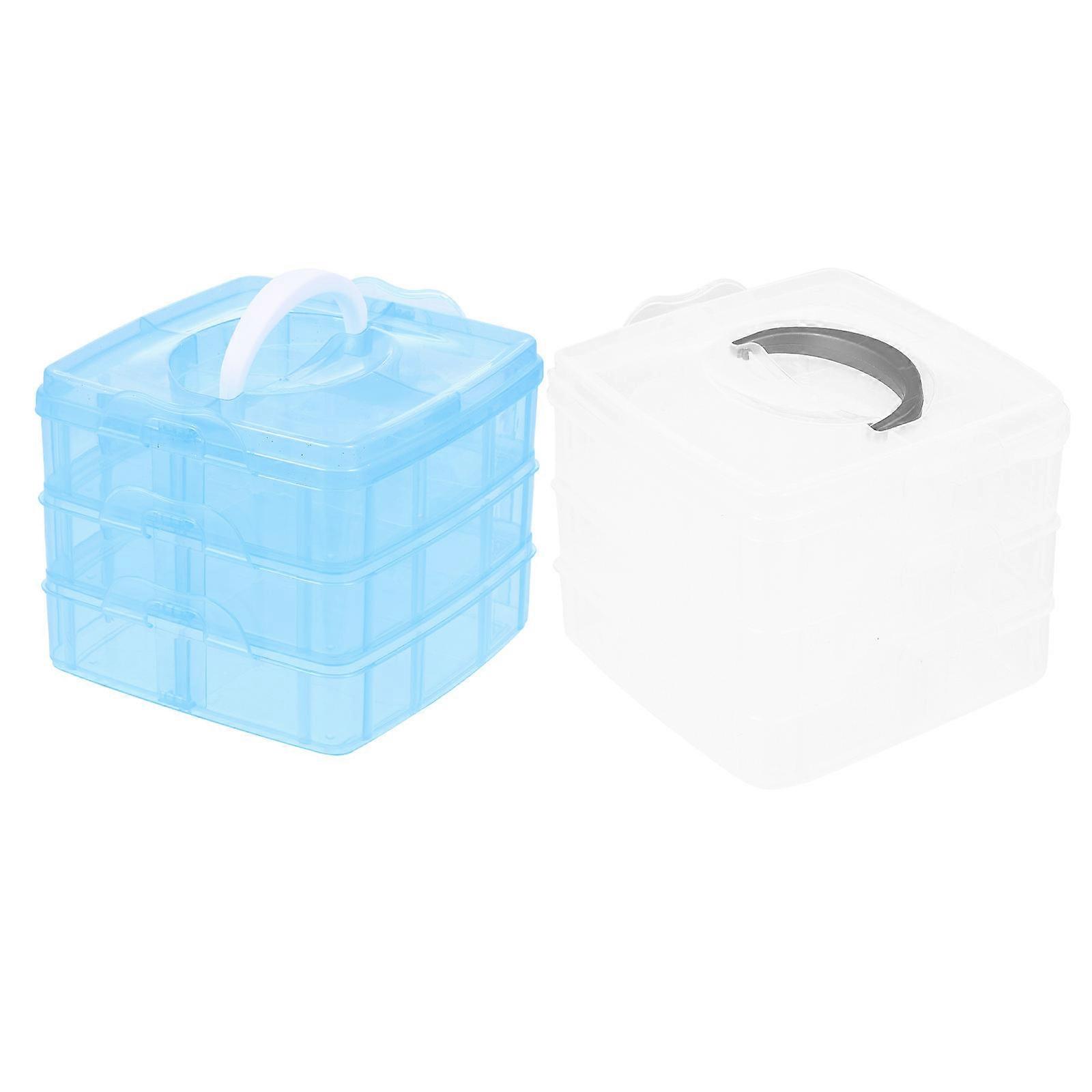 Tools Organizing Box for Storage with 4Pcs Assorted Color Plastic Holders