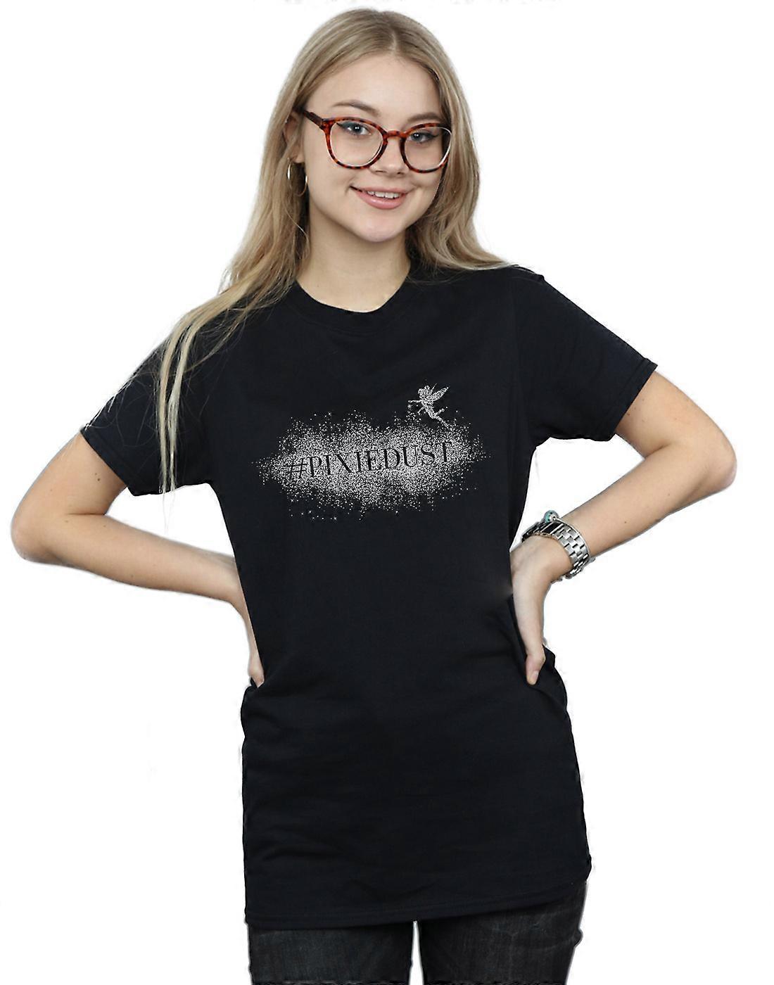디즈니 여성용 팅커벨 픽시 더스트 보이프렌드 핏 티셔츠