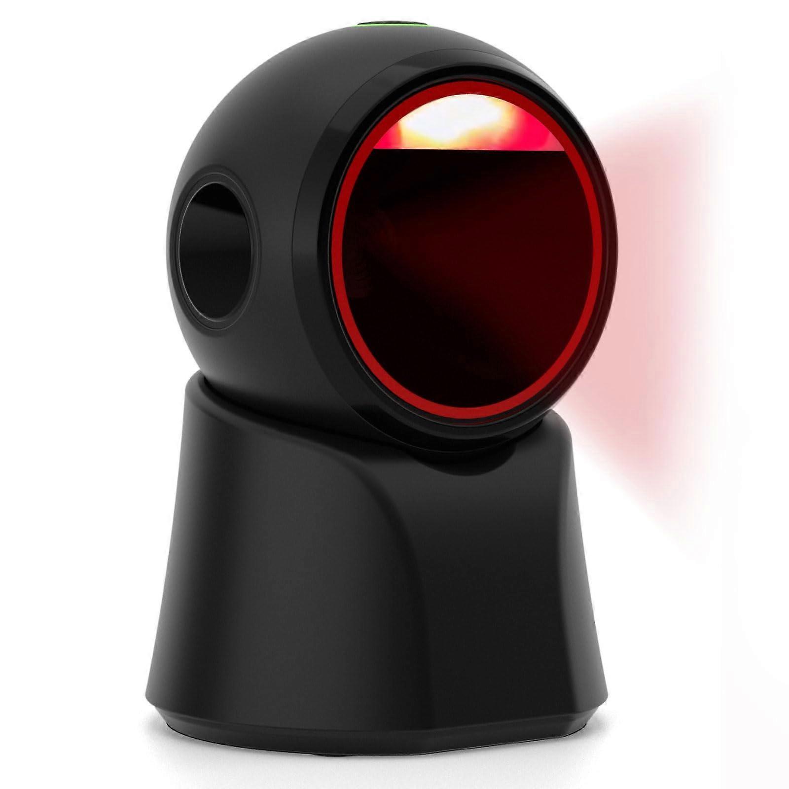 USB Omnidirectional Barcode Scanner with Handsfree 1D 2D QR Code Reading for POS Retail Supermarket