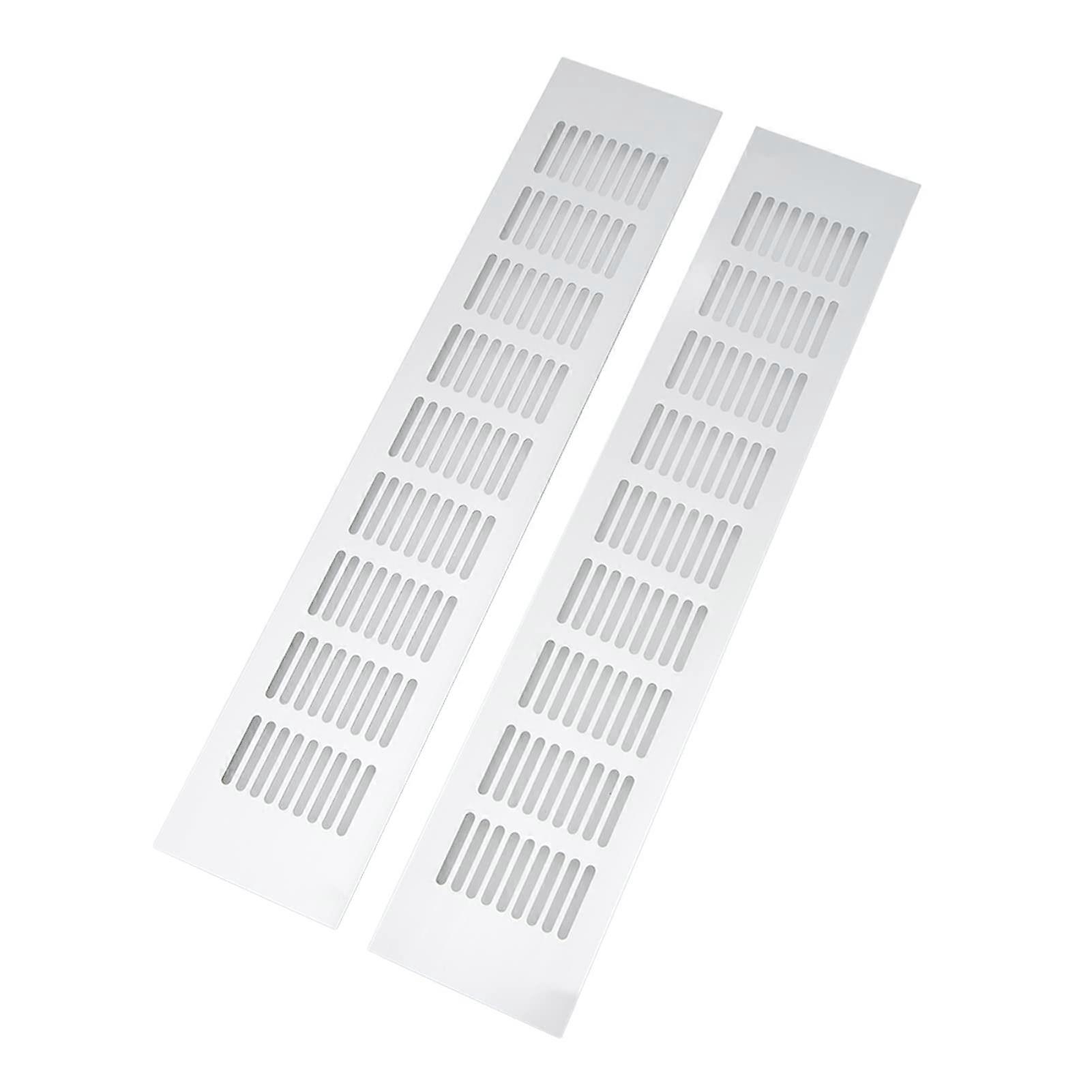 Aluminum Ventilation Grille 80x400mm RustResistant Rectangular Vent Cover for Cabinets and Closets