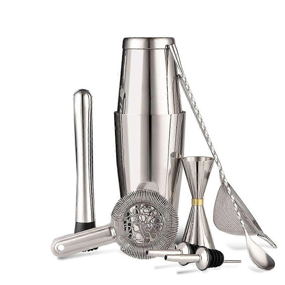 Cocktail Shaker Set 8 Piece Stainless Steel Bartender Kit with Muddler Rust Resistant Durable