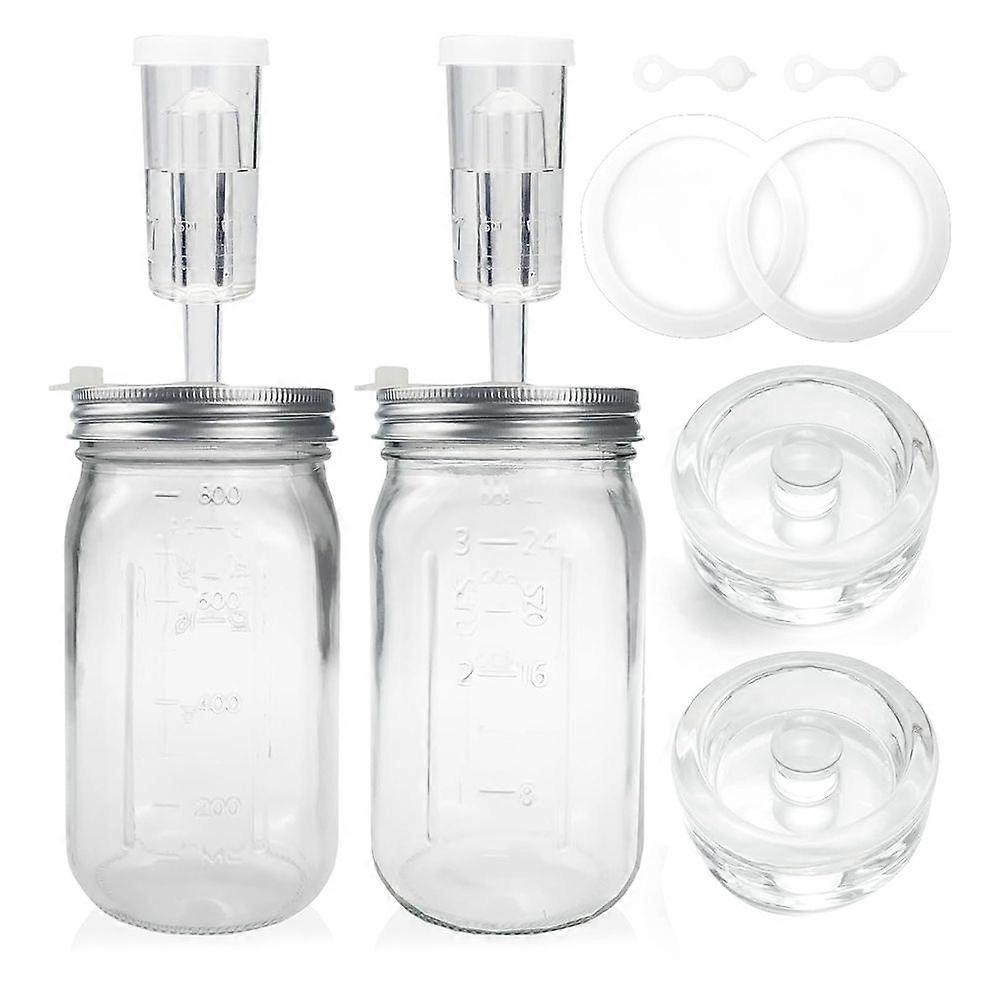 2 Pack 32 Oz Mason Jar Fermentation Kit, Fermentation Jars, Fermentation Lids, Fermenting Weights and Airlocks