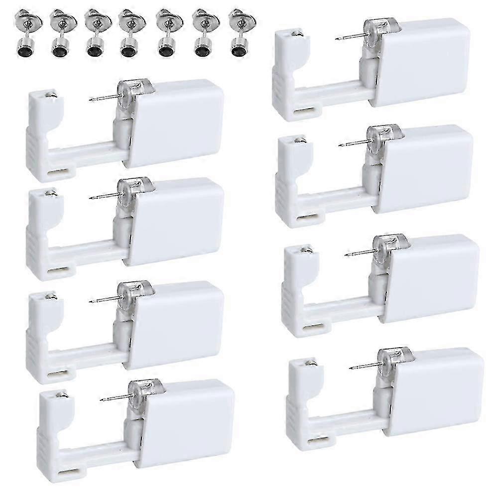 Ear Piercing Kit 8 Pack Disposable Gun with Preloaded Studs No Pain Sterile Single Use