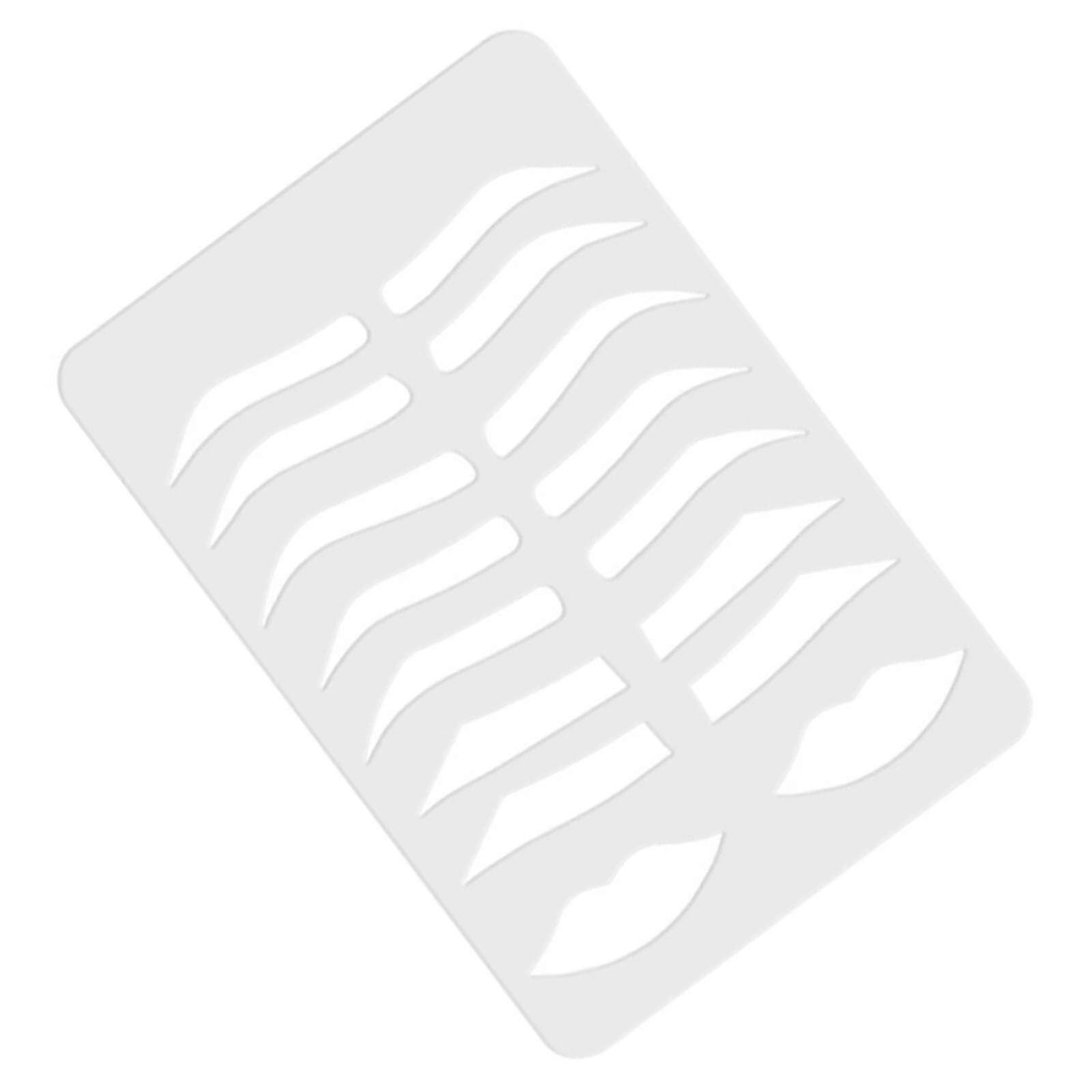 Eyebrow Shaping Template with Symmetry Alignment Guide, Reusable Acrylic Brow Mapping Stencil