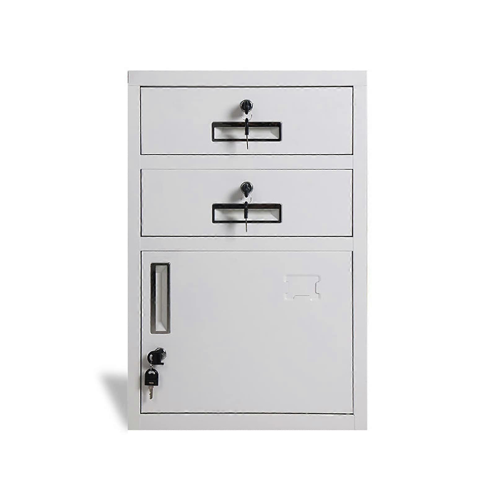 Lockable Metal File Cabinet with Drawers Compact Office Storage for Home or Workplace Use
