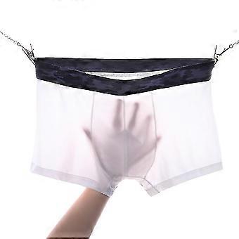 Heren Boxershorts Ultra-thin Breathable Ice Silk Seamless Boxershorts (wit) p20241204.7