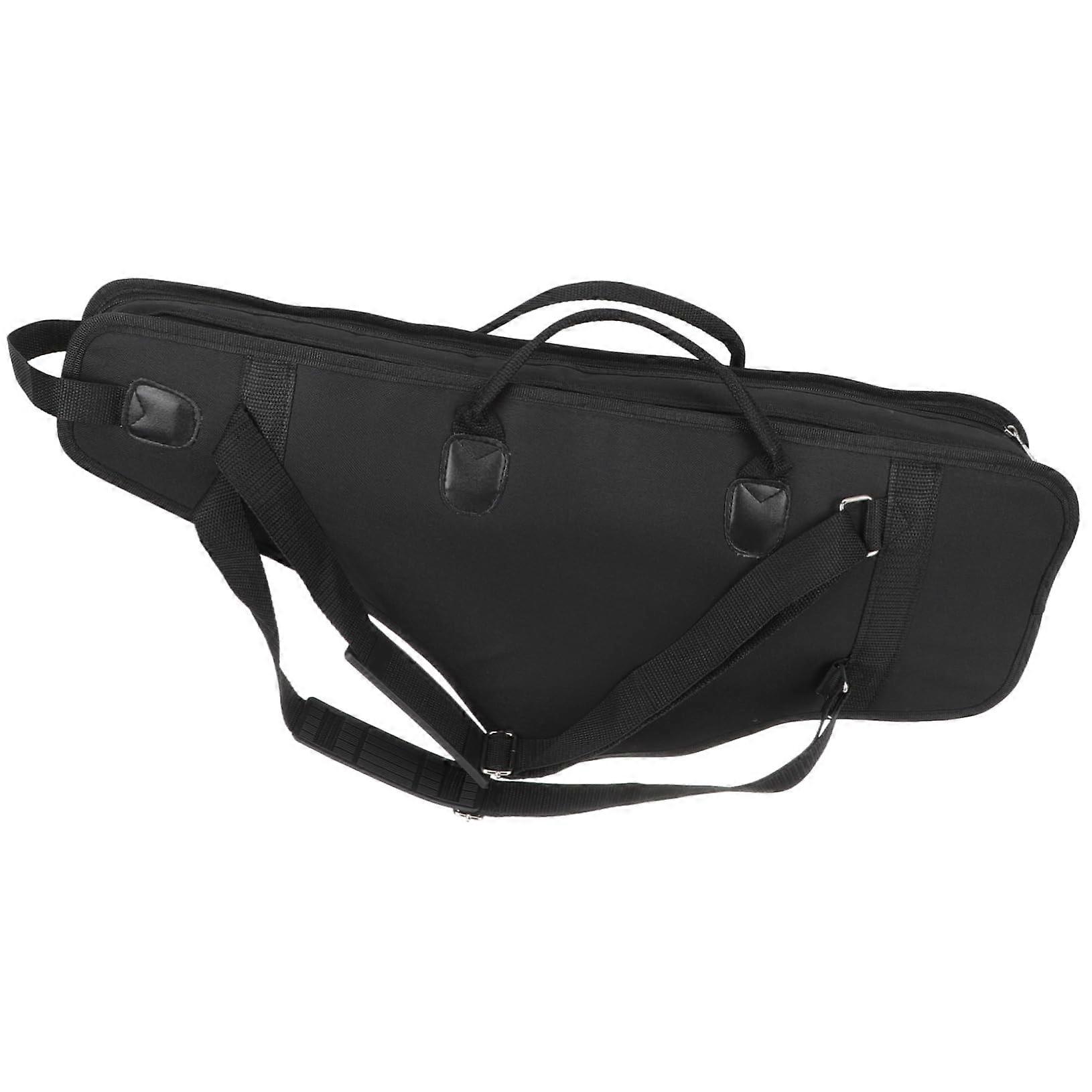 Saxophone Case Hardshell with Storage and Shoulder Strap, Lightweight Travel Gig Bag