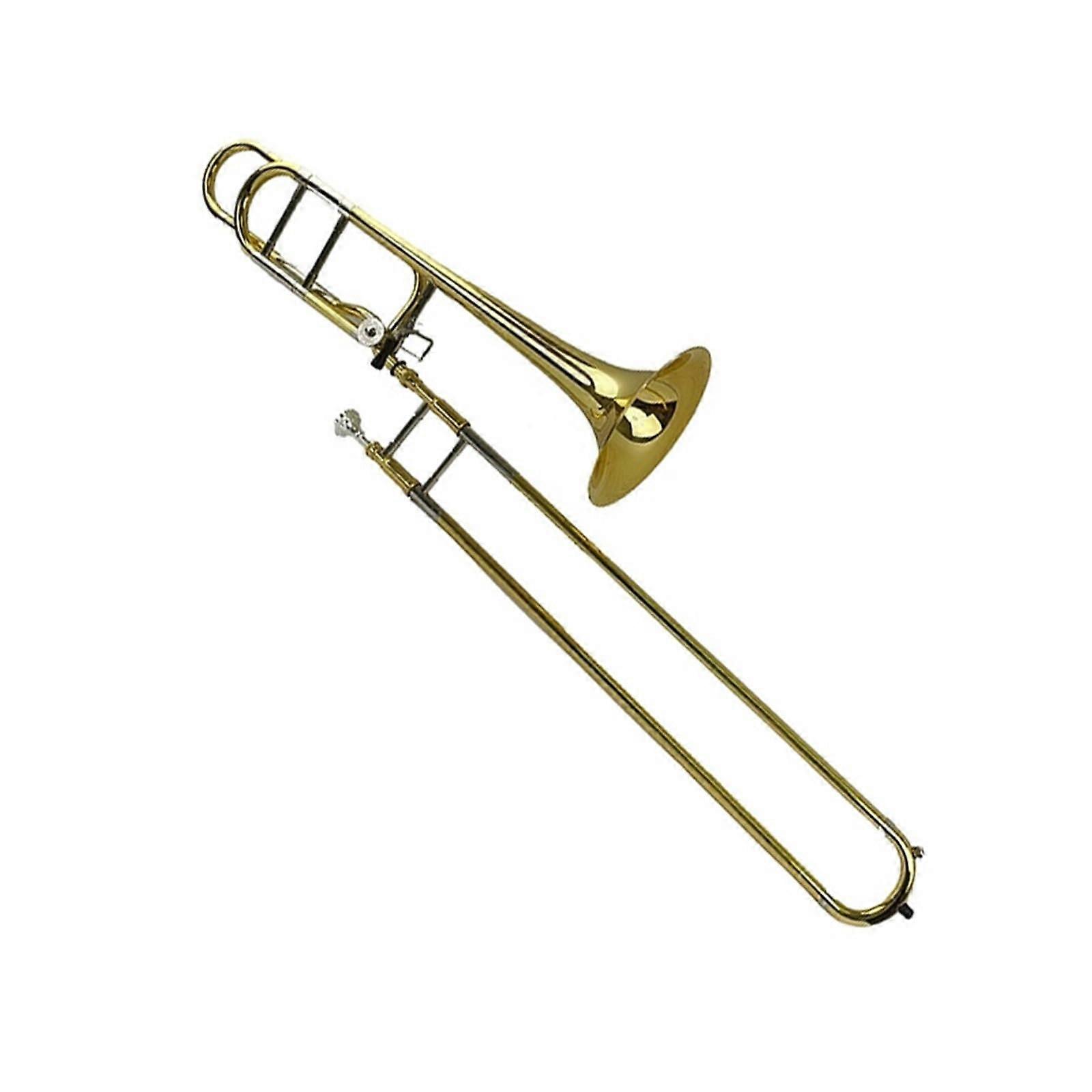 Beginner B Flat Tenor Trombone with Powerful Tone and Smooth Key Action for Student Learning
