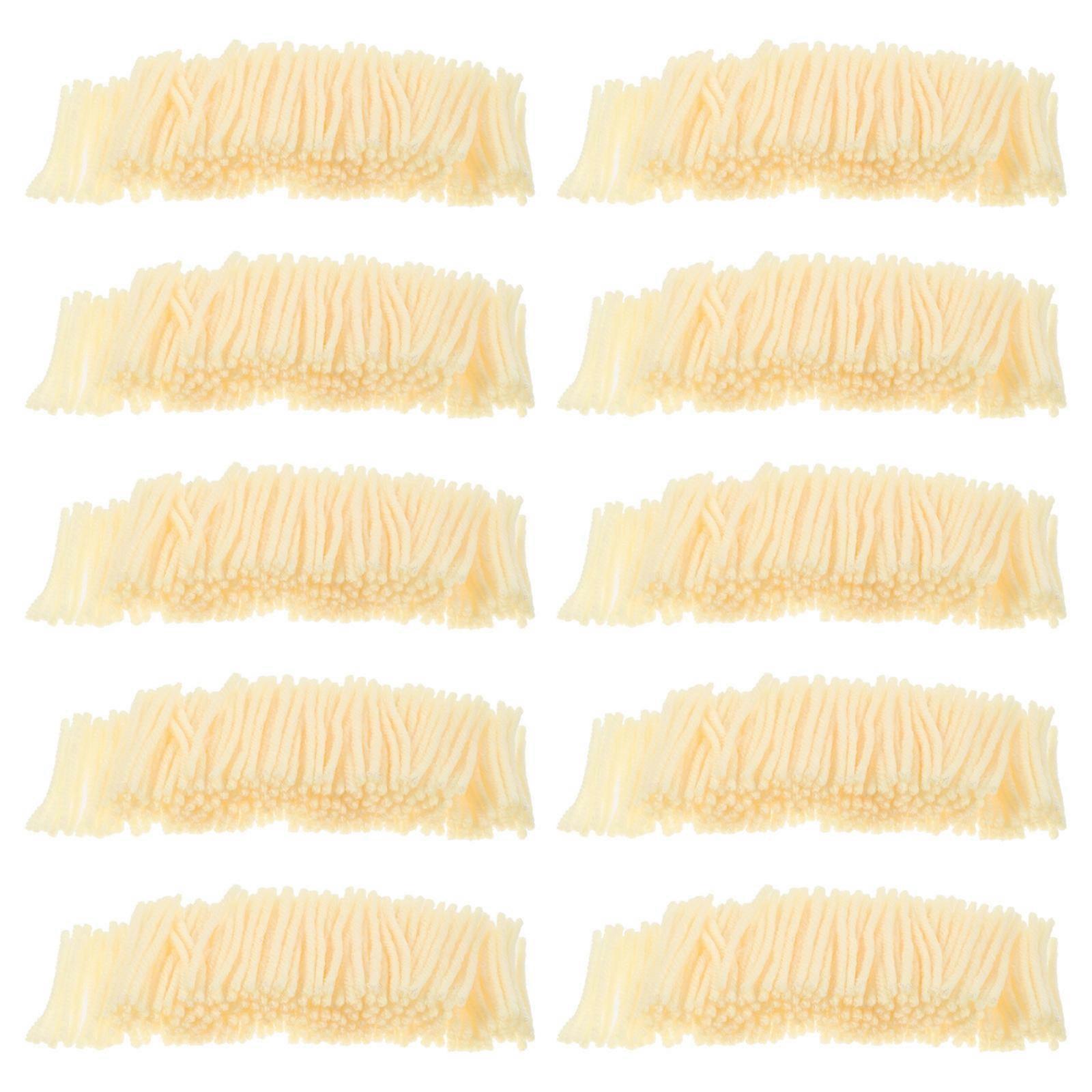 Beige Latch Hook Rug Yarn for DIY Projects 10 Rolls Acrylic Material