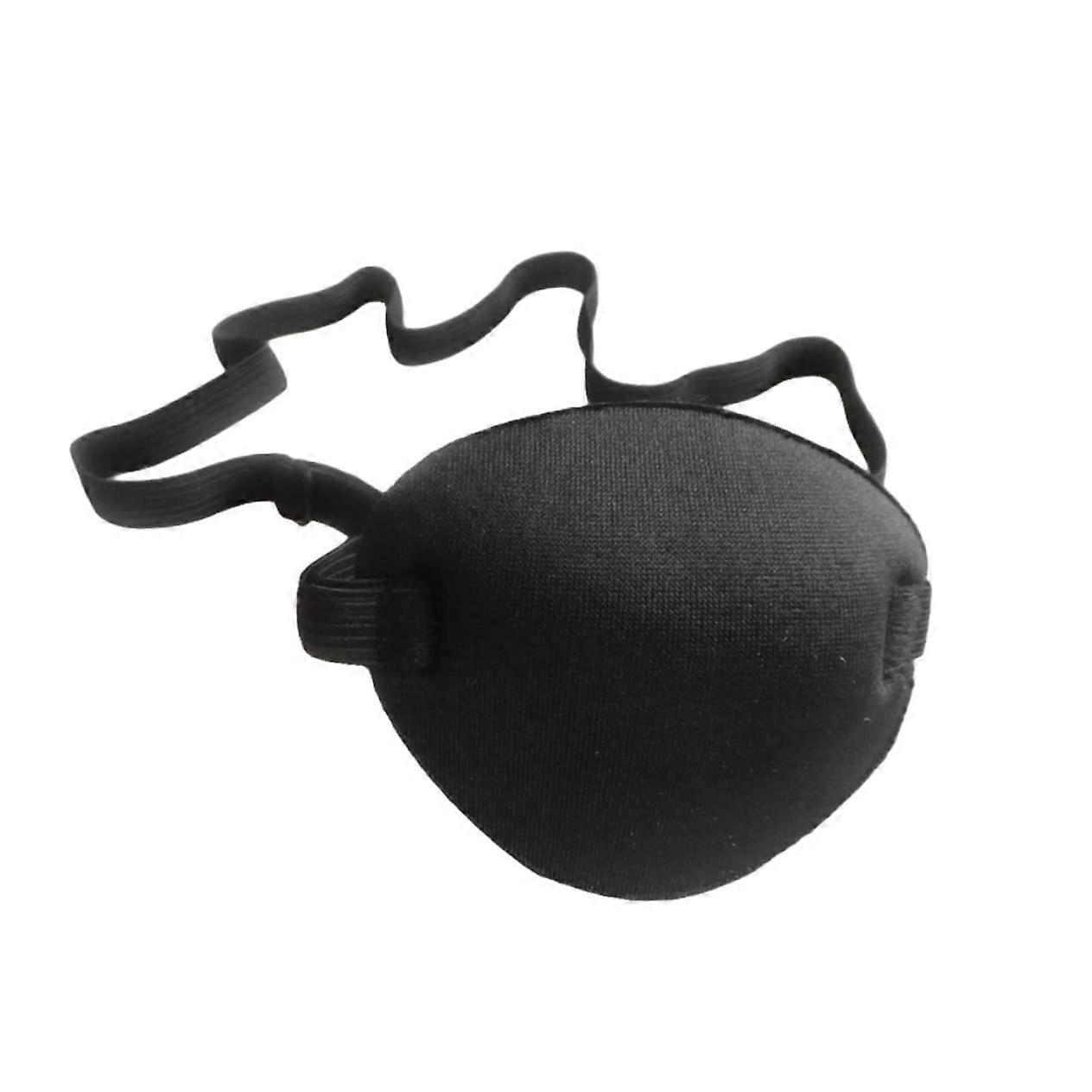 2pcs Adjustable Black Eye Patch for Adults with Comfortable Sponge Padding, Reusable Pirate Cosplay Accessory