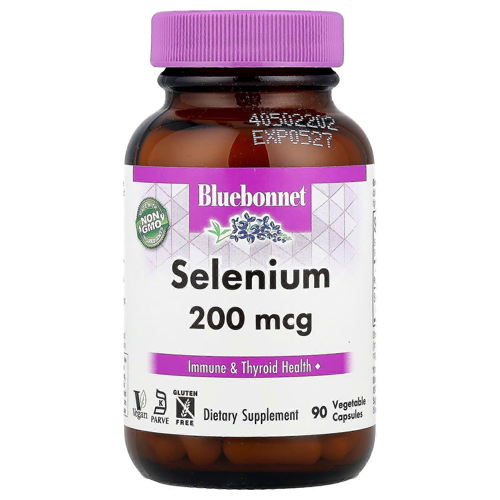 Bluebonnet Nutrition, Selenium, 200 mcg, 90 Vegetable Capsules