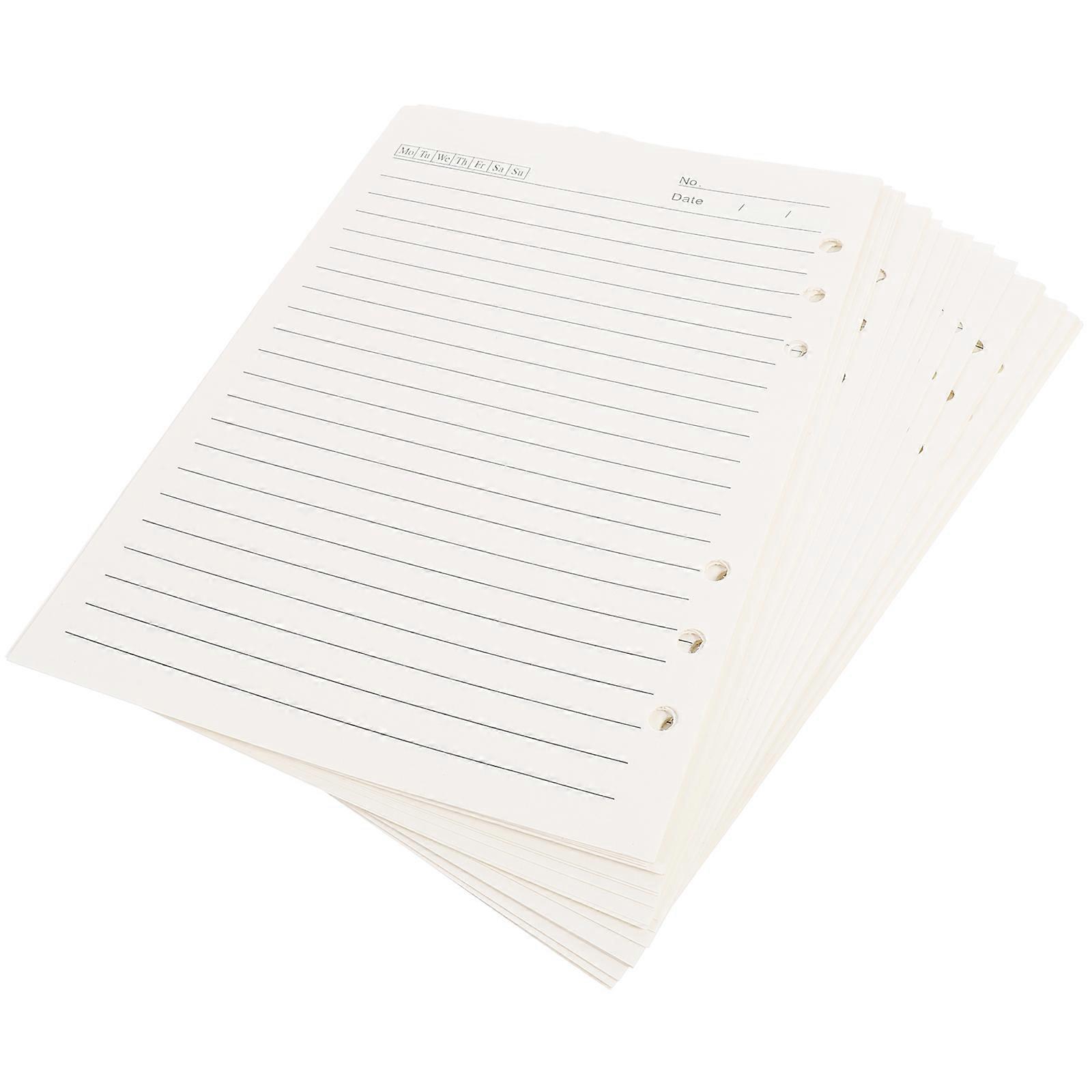 Loose-Leaf Paper Notebook Replacement Core Papers for Writing Use 5Pcs