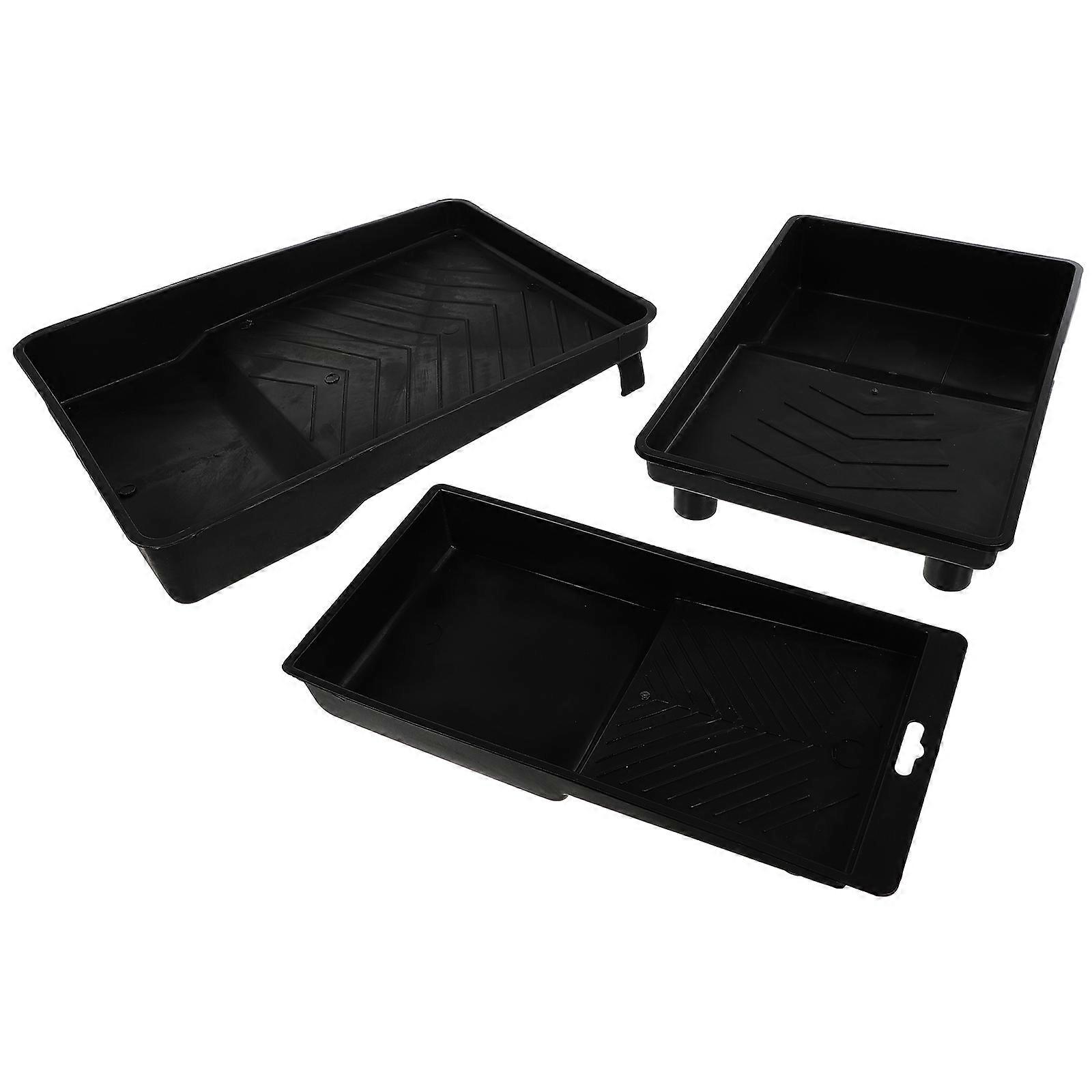 Paint Drip Tray Rectangular Paint Tray Decoration Workers Art Creation 3Pcs