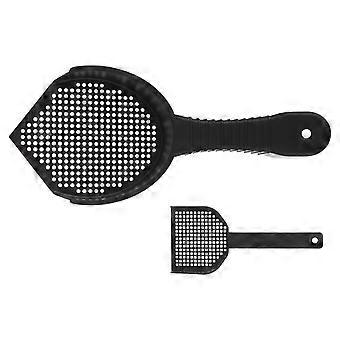 Juego de 8 palas de plástico para arena de gato, para un tamizado preciso y un agarre cómodo.
