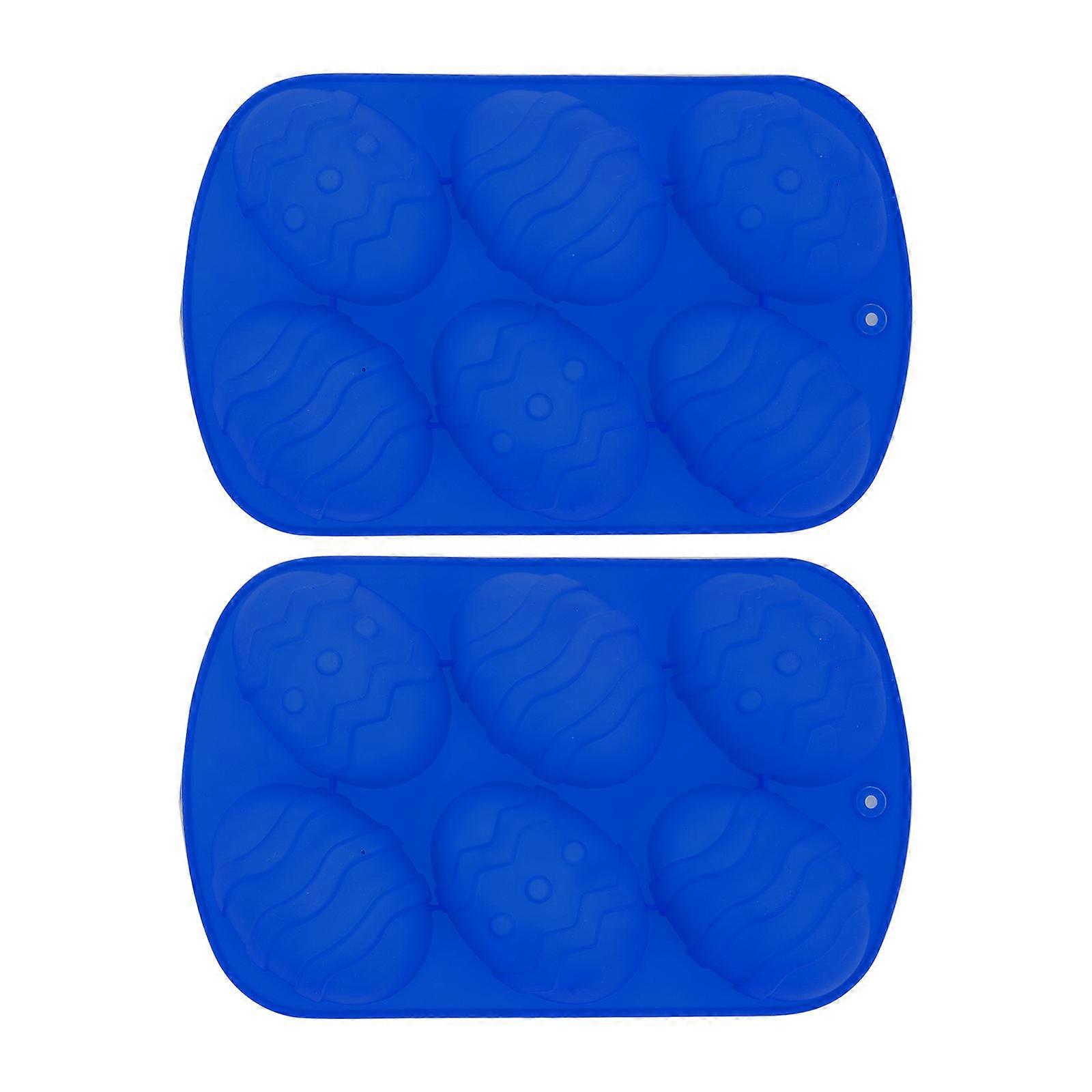 Silicone Chocolate Molds Easter Egg Mold for DIY Baking 2Pcs