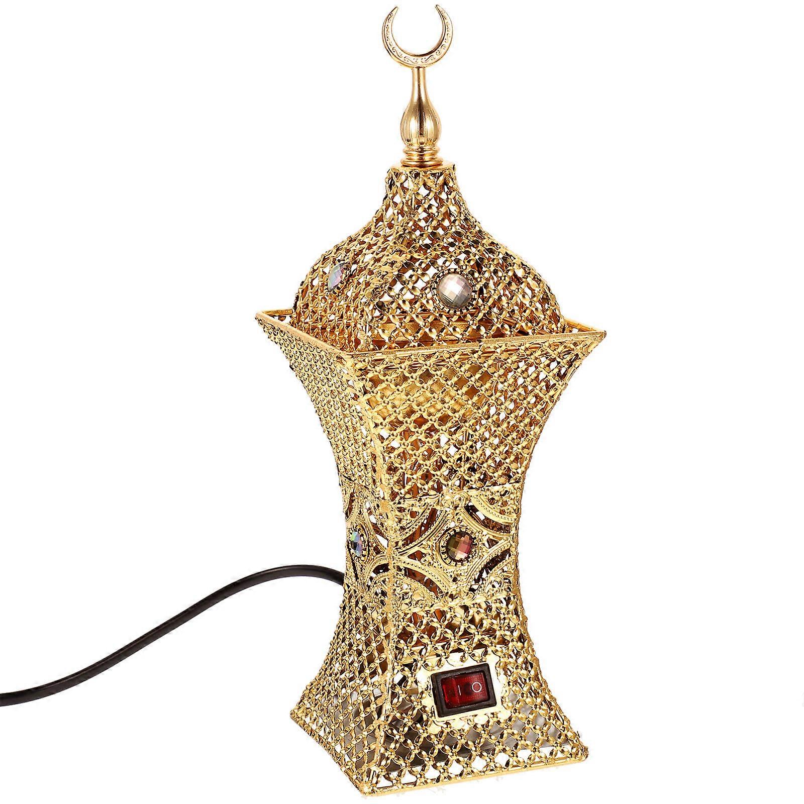 Brûleur d'encens électrique doré arabe, lot de 2