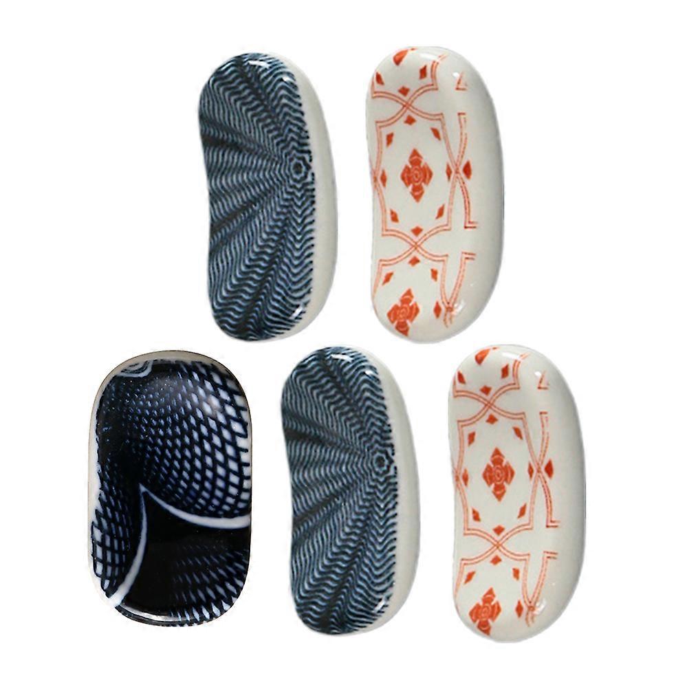 Ceramic Support Chopsticks Holder for Holding 5Pcs Assorted Use
