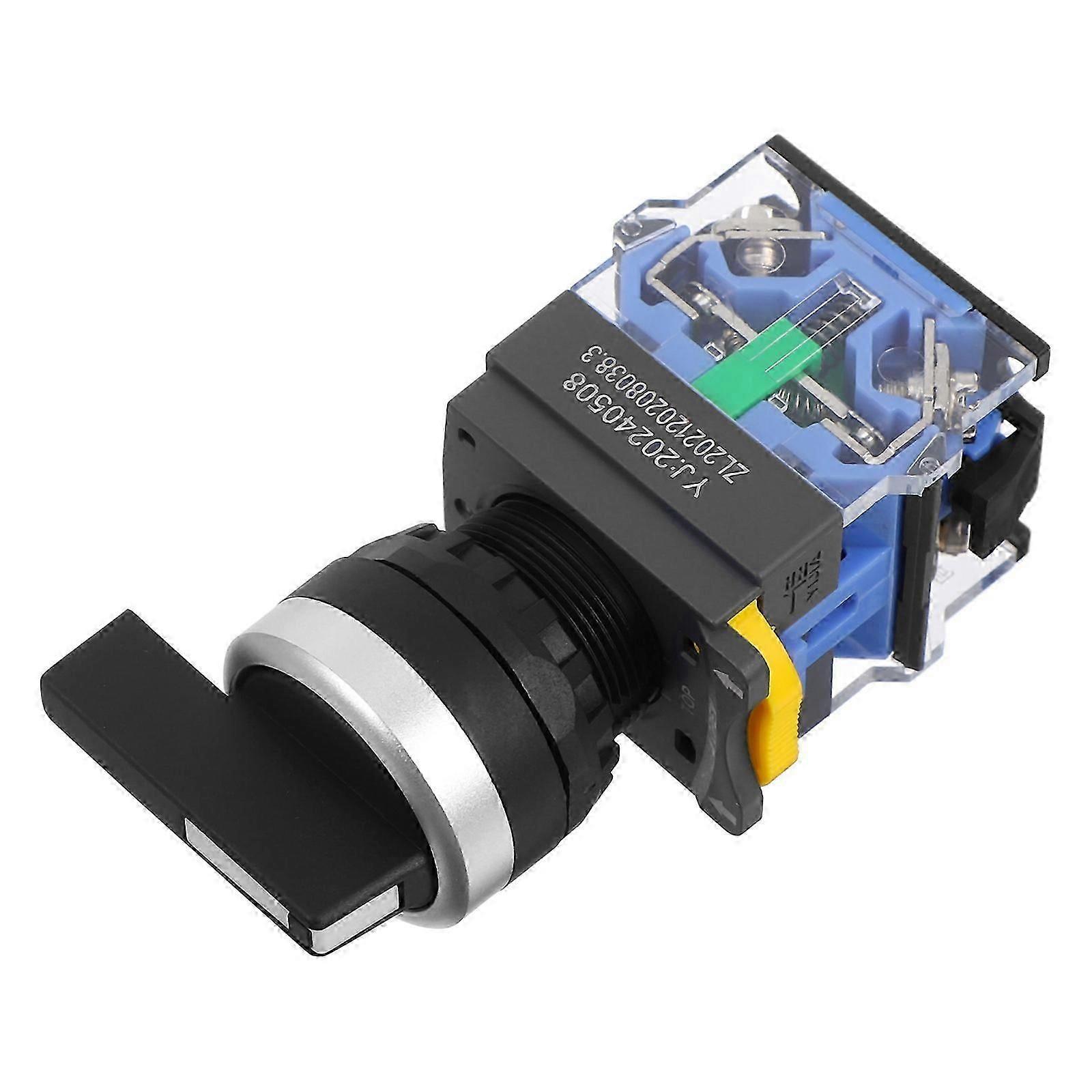 Panel Mount Rotary Selector Switch 3-Position Maintained Latching 3Pcs