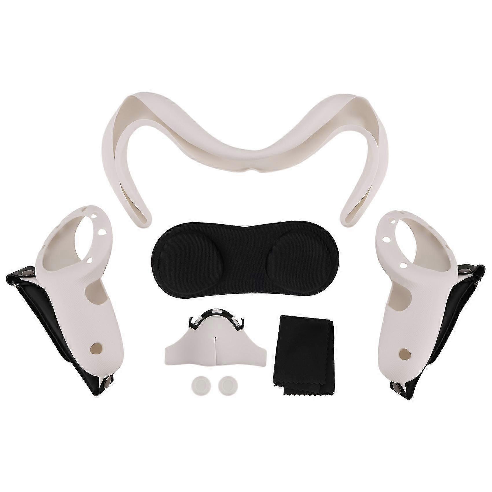 compatible with 3 Controller Covers Lens Cap Light-Blocking, White