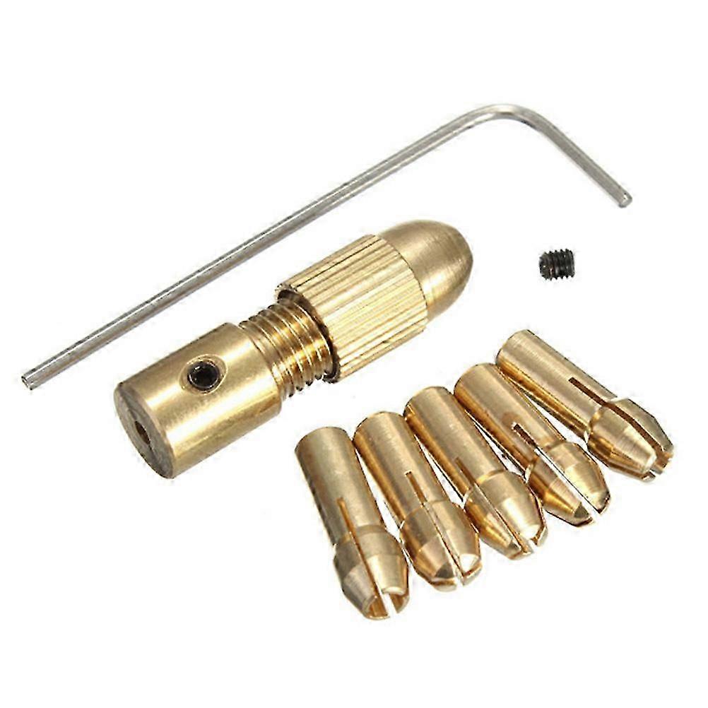 Brass Collet Clamp for 2Pcs Rotary Tool Micro Drill Bit Set