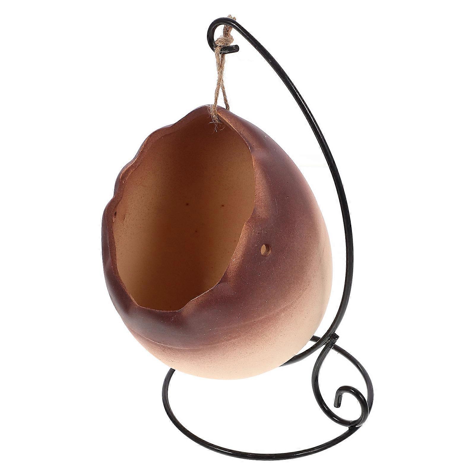 Creative Hanging Plant Pot Planter Ceramic Eggshell Succulent Pot Container