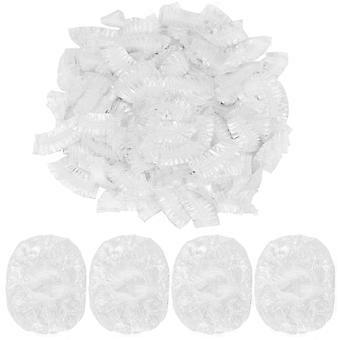 200 Stück transparente Einweg-Ohrenschützer, wasserdichte Ohrenschützer, Duschhauben, elastische Ohrenschützer für Haarfärbemittel, Dusche, Bad, Salon, Spa und Zuhause