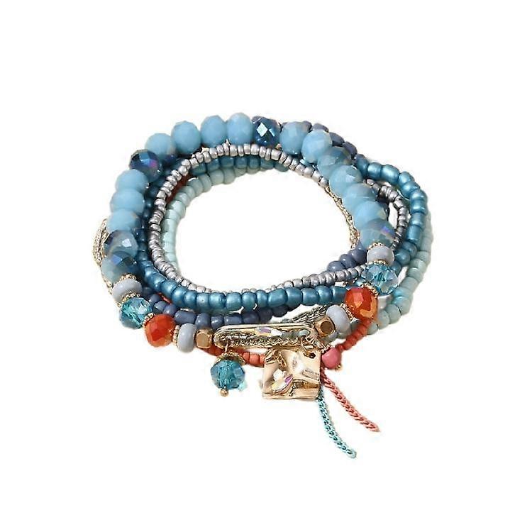 Stylish Glass Multi-Layer Bracelet Fashionable Stacking Statement Bracelets