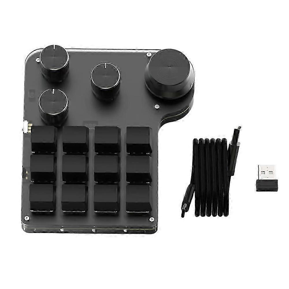 Mini USB Programming Custom Macro 12 Keys 4 Knobs RGB BT Mechanical Keyboar Gaming Keypad Mechanical Hotswap Macropad A