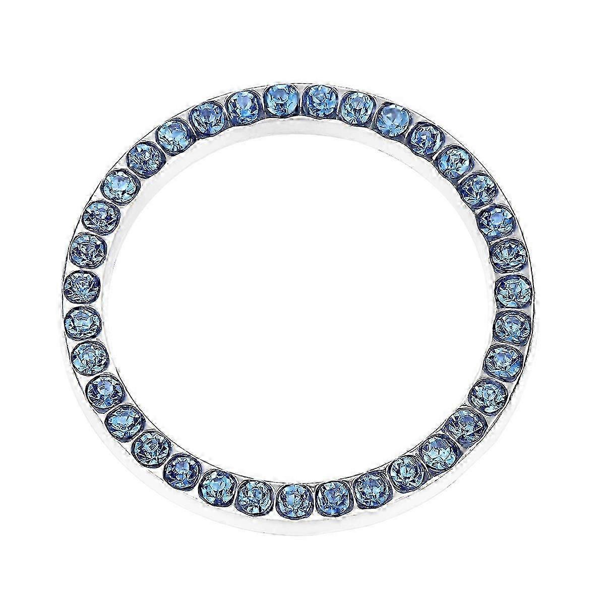 Crystal Rhinestone Car Engine Start Stop Button Ring Compatible with Auto, Blue