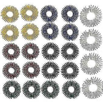 24pcs Spiky Sensory Finger Massage Acupressure Rings Acupressure Finger Massager For Teens Adults Anxiety Stress Reducer Relieve Hands And Feet