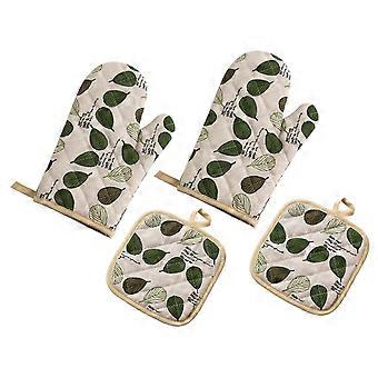 Heat Resistant Oven Mitts And Pot Holders Set Convenient Storage High Heat Resistance Up to 500 Degrees Fahrenheit Non-Slip Grip Kitchen Essential for