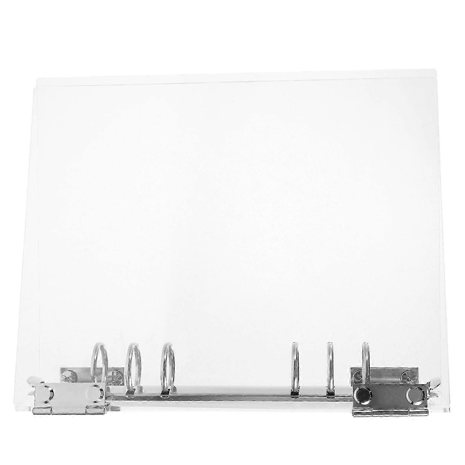 Notebook Cover Acrylic Binder for Protection Use Transparent Shell