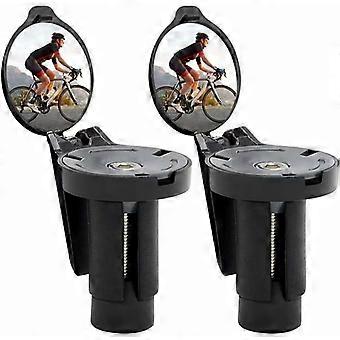 Bicycle Handlebar Rearview Mirror 1PC Cycling Foldable Strip Mirrors Bicycle Bar End Mirror Bike Drop Bar Rear View Convex Mirror Bicycle Accessories