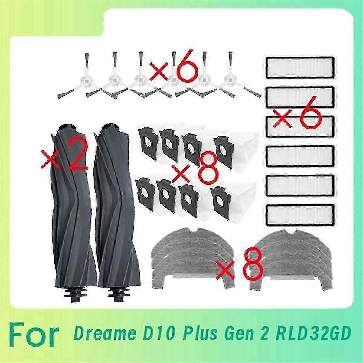 Suitable compatible with 30 Pcs Replacement Main Side Brush compatible with Robot Cleanersi xi