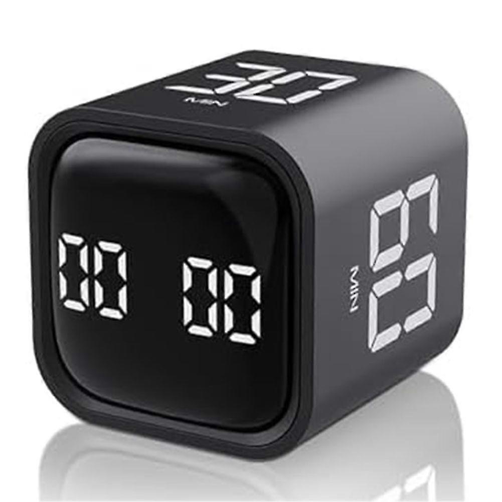 Square Timer,Rotation Timer,5/10/30/60 Minutes and Custom Countdown,Productivity Timer,compatible with Tasks,Work,Study(Black)