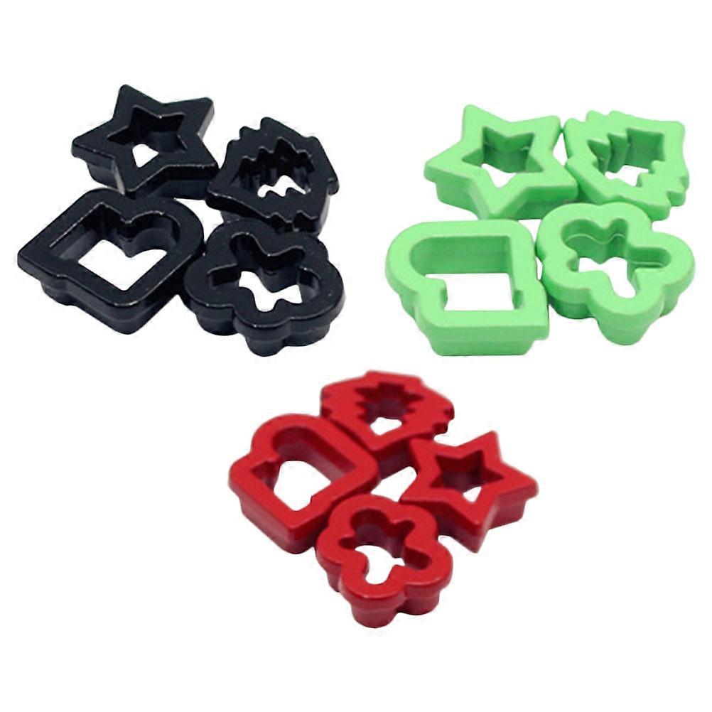 Mini Cookie Mold Simulation Accessory for Doll House Kitchen 12Pcs