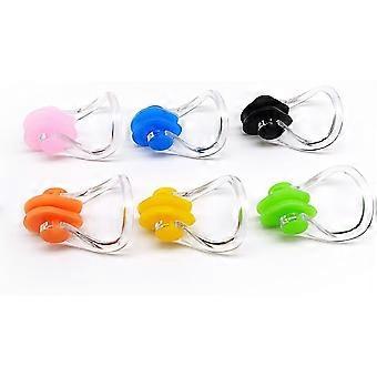 Waterproof Silicone Swimming Nose Clip Plugs for Adults Children Age 7+ (6 Pack)