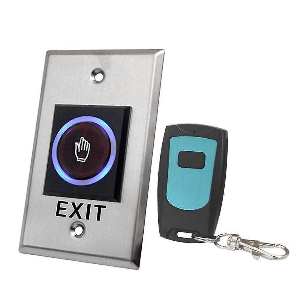 Touchless Infrared Door Release Button with LED Indicator and Wireless Remote for Home Security