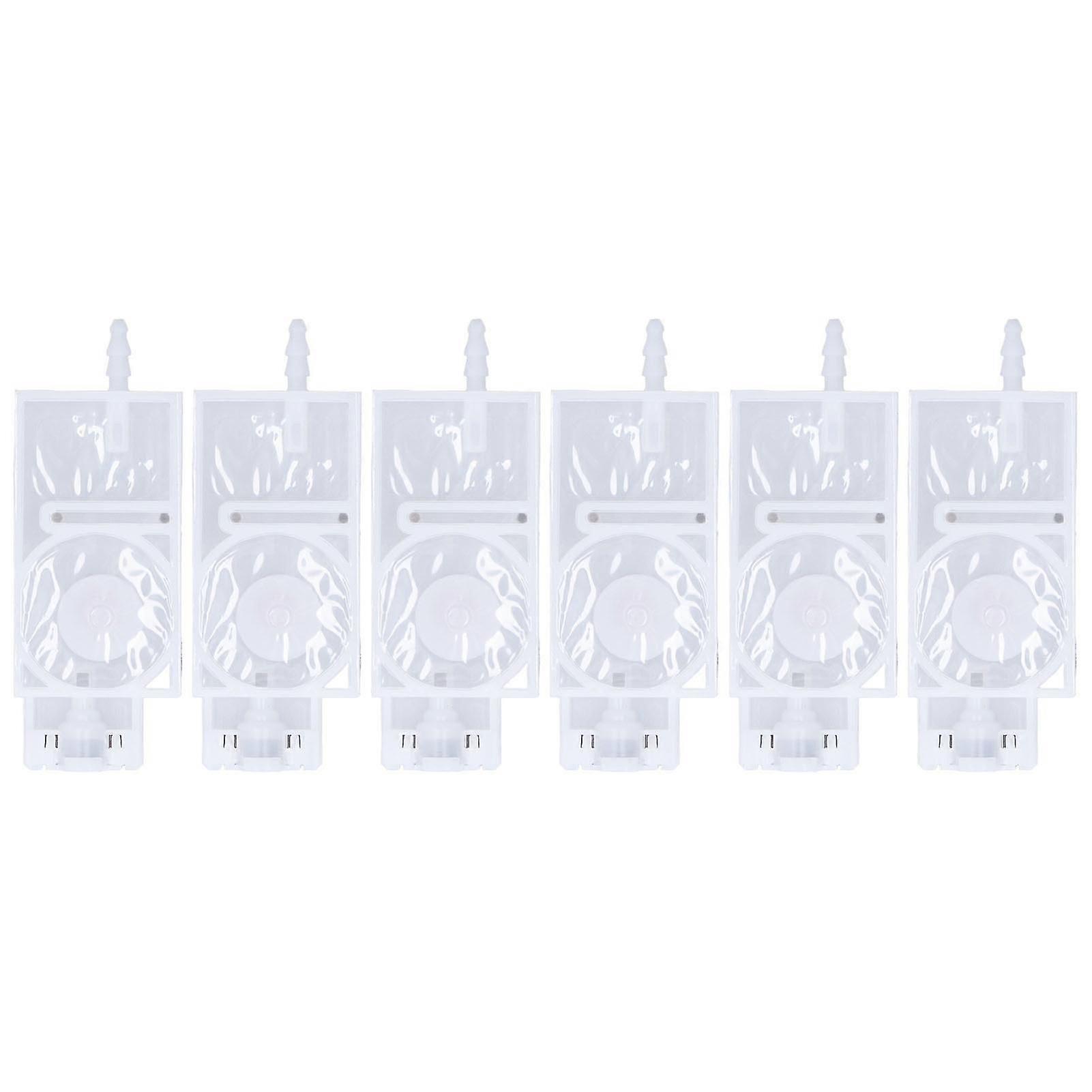 6Pcs Ink Damper Solvent Inkjet Head Rectangular PP Damper Replacement for XP600 PrinterWhite