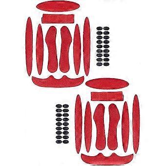 2 conjuntos de almofadas de espuma para capacete de bicicleta vermelhas, almofadas de substituição universais, acessórios para capacete de ciclismo de motocicleta